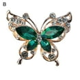 thumbnail image 2 of Soumake Lady Pin Rhinestone Butterfly Shape Multi Colors Stainless Dress Brooch for Prom, 2 of 8