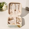 thumbnail image 6 of Swan Travel Portable Square Jewelry Box Earring Necklace Bracelet Organizer Storage Display Case Holder Stand Decorative Box Organize, 6 of 6