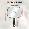 thumbnail image 3 of Barber Mirror, Black Extra Large Hand Mirror Handheld Mirror for Barber Hairdressing Professional Self Haircut Mirror Small Handheld Mirror with Handle Travel Makeup Mirror for Women Men, 3 of 5