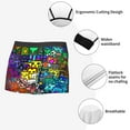 thumbnail image 3 of Pofeuu Geometry Dash Pattern Men's Boxer Briefs with Elastic Waistband and 3D Space Capsule Design, Soft and Breathable Underwear for Comfort and Style-Small, 3 of 5