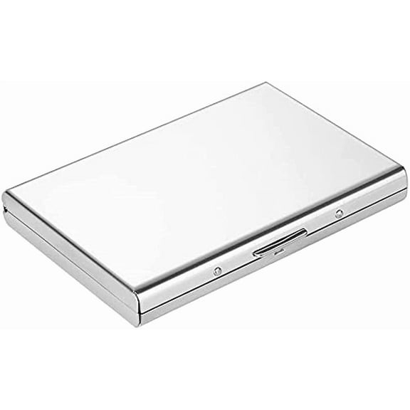 Card Holder for Men & Women, Ultra Thin Stainless Steel Wallet Slim Metal Case for Travel and Work, Family or Friends, Black, Classic