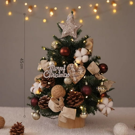 Mini Christmas Tree Creative Home Desktop Holiday Decor Ins Style Festive Ornament for Christmas Scene
