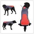 thumbnail image 3 of Abrigo cálido de invierno chaqueta de invierno para perros forro polar resistente al viento y a la nieveDZ208 rojo Spell grises, 3 of 5