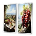 thumbnail image 3 of Designart "Romantic Rendezvous in Rioja Vineyard I" Vineyard Framed Wall Art Set Of 2 - Green Landscapes Frame Gallery Set For Office Decor, 3 of 7