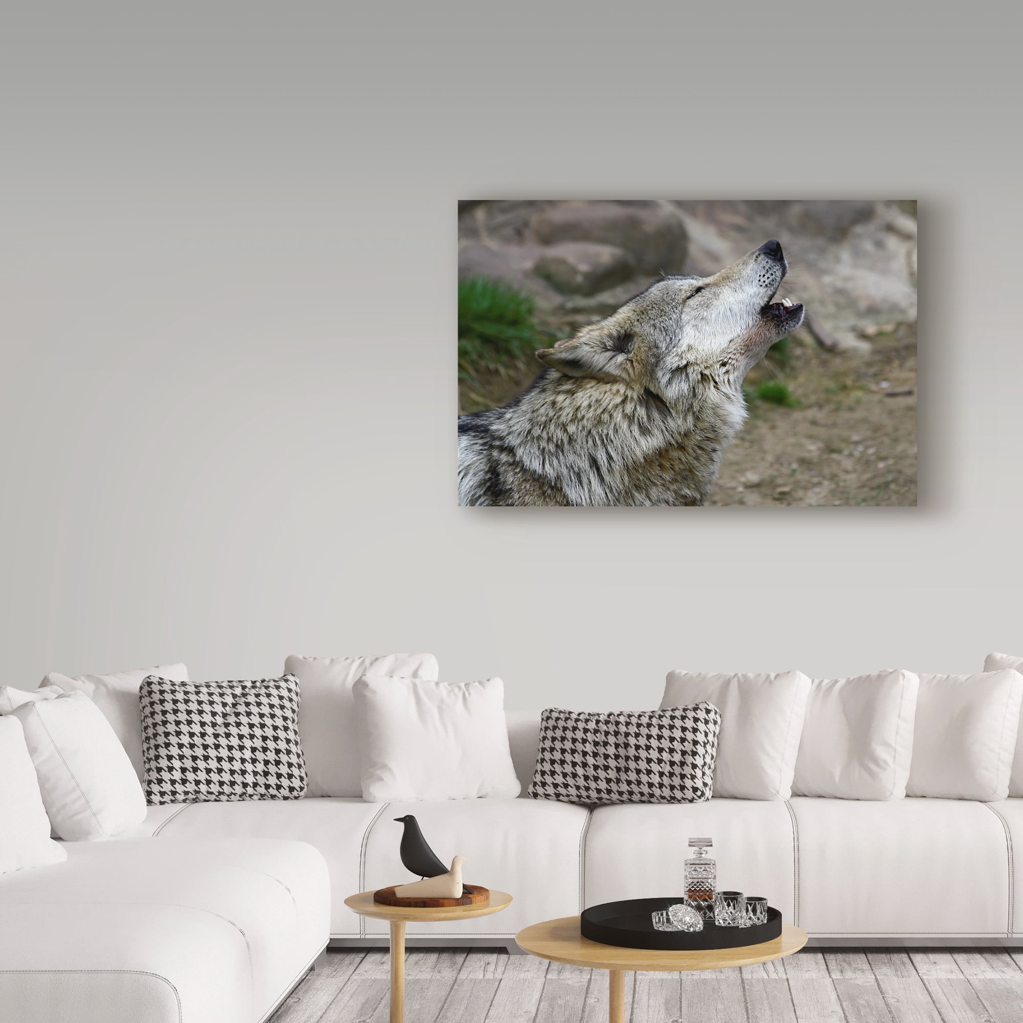 Trademark Fine Art 'Mexican Wolf Howling' Canvas Art by Galloimages Online