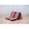 thumbnail image 4 of Leewadee Comfortable Japanese Floor Mattress - Thai Floor Bed With Triangle Cushion - Futon Mattress - XL Extra Wide Thai Massage Mat,  Red, Kapok Filling, 4 of 8