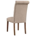 thumbnail image 4 of Side Chair with Button Tufted Back and Rolled Top, Set of 2, Beige, 4 of 5