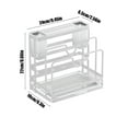 thumbnail image 3 of sruoe Cabinet Organizer, Kitchen Storage Rack, Knife Storage Rack, Kitchen Counter Shelves Clearance, Cabinet Countertop Shelves, Portable Small Free Standing Storage Rack Shelving, 3 of 5