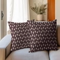 thumbnail image 6 of Vintage Pillow Covers 18x18 Inch Set of 2 Burgundy Red Floral Block Print Outdoor Decorative Throw Pillows Neutral Pattern Pillowcases Square Cushion Covers for Couch Home Decor, 6 of 6