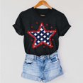 thumbnail image 4 of Cavosen Women Shirts Short Sleeve Crew Neck 4th of July Patriotic Tee Red White and Blue Graphic Shirt Summer Basic Tops, 4 of 7