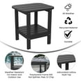 thumbnail image 3 of Flash Furniture HDPE 2-Tier Adirondack Side Table - All-Weather - Indoor/Outdoor Black, 3 of 9