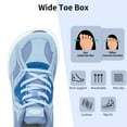 thumbnail image 3 of Womens Wide Toe Box Walking Shoes with Arch Support Plantar Fasciitis Tennis Sneakers Orthotic Shoes for Pain Relief Blue US 6, 3 of 7