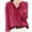 Red#1, variant on Fartey V Neck Knitted Sweaters for Women Loose Fit Long Sleeve Pullover Sweater Elegant Solid Color Sweaters Cozy Warm Jumper Tops Mint Green 2XL
