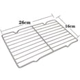 thumbnail image 3 of Fast Food Rectangular Grill Dish Rack Cooking and Cooling Rack Square Rack Dish Rack with Net Mesh Feet (Single Net 16x26cm), 3 of 5