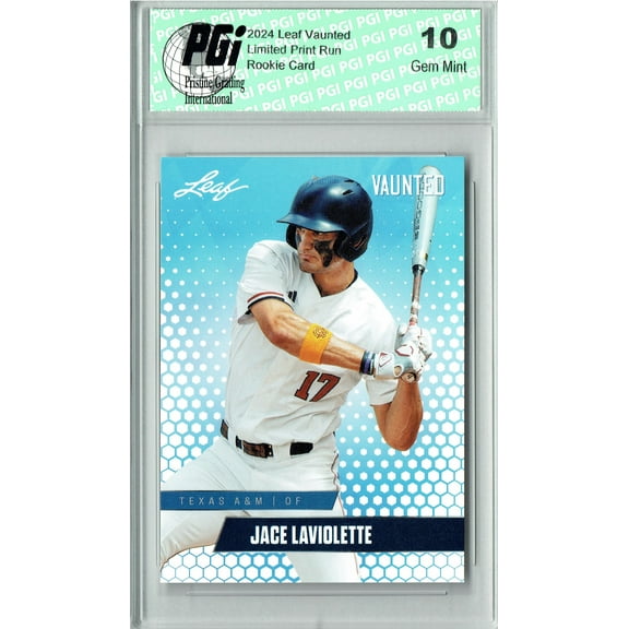 Jace LaViolette 2024 Leaf Vaunted #V-06 Debut Collection Rookie Card PGI 10