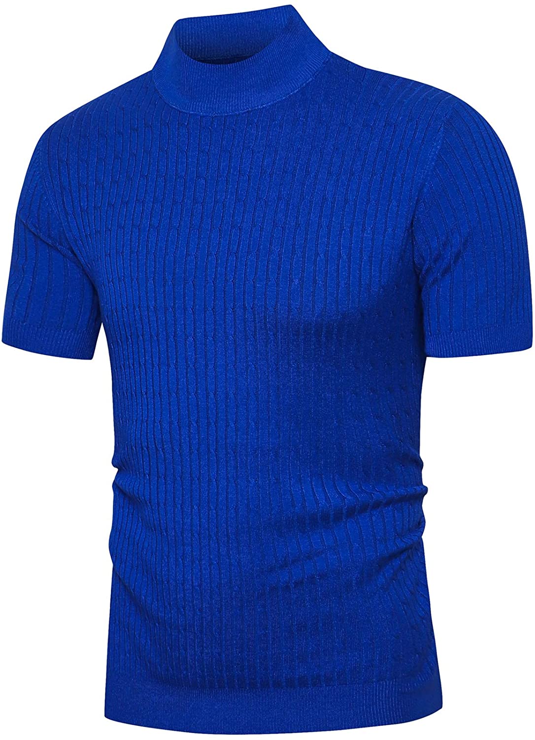 Men's Casual Slim Fit Short Sleeve Mock 