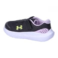 thumbnail image 3 of Zapatillas Under Armour para Niñas Bebé Surge 4 Negro/Púrpura Talla 10 US, 3 of 9