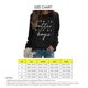 thumbnail image 5 of Sudadera de mujer con cuello redondo, diseño de patrón de letras, manga larga, sudadera informal holgada con capucha para uso diario, blanco (fuente negra) S, 5 of 5