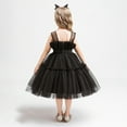 thumbnail image 4 of URMAGIC Toddler Little Girls Princess Black Dress for Wedding Party Ball Halloween Gown, 4 of 12