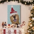thumbnail image 6 of Christmas Golden Retriever and Spring Santa Hat- Gallery Wrapped Canvas, 6 of 9