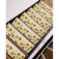 thumbnail image 3 of Retro Sunflowers Stair Treads Non Slip Indoor for Wooden Steps, Rustic Floral Butterflies Spring Summer 4 Pcs Stair Mats for Elders Dogs, 8 x 30 Inch Carpet Treads Runner Rugs for Staircase, 3 of 7