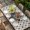 Grey, Cream, Black, White, variant on Retro Flowers Table Cloths for 8 Foot Rectangle Tables, Boho Ethnic Retro Abstract Florals Grid Patio Waterproof Elastic Fitted Tablecloths, Washable Rectangular Table Cover for Camping