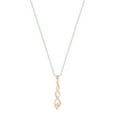 thumbnail image 1 of Dazzlingrock Collection Round White Diamond Twisted Criss Cross Swirl Pendant for Women with 18 Inch Silver Chain (0.15 ct. Color I-J, Clarity I1-I2) in 18K Rose Gold, 1 of 3