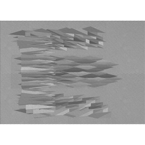 Ahgly Company Indoor Rectangle Patterned Sonic Silver Gray Area Rugs, 7' x 9'