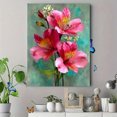 thumbnail image 4 of Elegant Pink Lily Flowers Canvas Print, Modern Floral Painting, Home Room Wall Art, 4 of 8