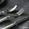 thumbnail image 5 of Carote 40-Piece Flatware Sets for 8 , Silverware Set with White Handle, Durable Cutlery Set for Home, Kitchen & Restaurant, Mirror Polished Spoon and Fork Set, Dishwasher Safe, 5 of 8