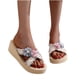 thumbnail image 4 of Zapatillas con punta abierta para mujer, sandalias cómodas, informales, cómodas, para la playa Wmkox8yii ytu5418, 4 of 7
