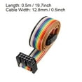 thumbnail image 4 of IDC Rainbow Wire Flat Ribbon Cable 10P D-type FC/FC Connector 2.54mm Pitch 0.5m Length, 4 of 5