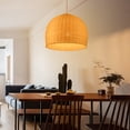 thumbnail image 3 of Arturesthome Rattan Pendant Light Fixtures Hand-Woven Boho Ceiling Lighting, Farmhouse Coastal Basket Woven Dome Rattan Chandelier Wicker Hanging Lamp for Kitchen Island, 3 of 11