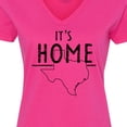 thumbnail image 4 of Inktastic Its Home- State of Texas Outline Distressed Text Women's V-Neck T-Shirt, 4 of 5