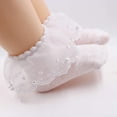 thumbnail image 1 of Newborn Infant Baby  Girl Lace Socks Short Spring Summer Toddler Pearl Lace Princess Socks, 1 of 5