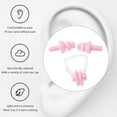 thumbnail image 4 of Thinsony Silicone Waterproof Nose Clip Soft Swimming Earplug Adults Unisex Earbuds for Protection Portable Pool Swim Ear Protector Pink 1Set, 4 of 6