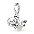 thumbnail image 1 of Abalorio colgante de luciérnaga que brilla en la oscuridad, pulseras compatibles, joyería para mujer, regalo para mujer, fabricado con plata, 1 of 5