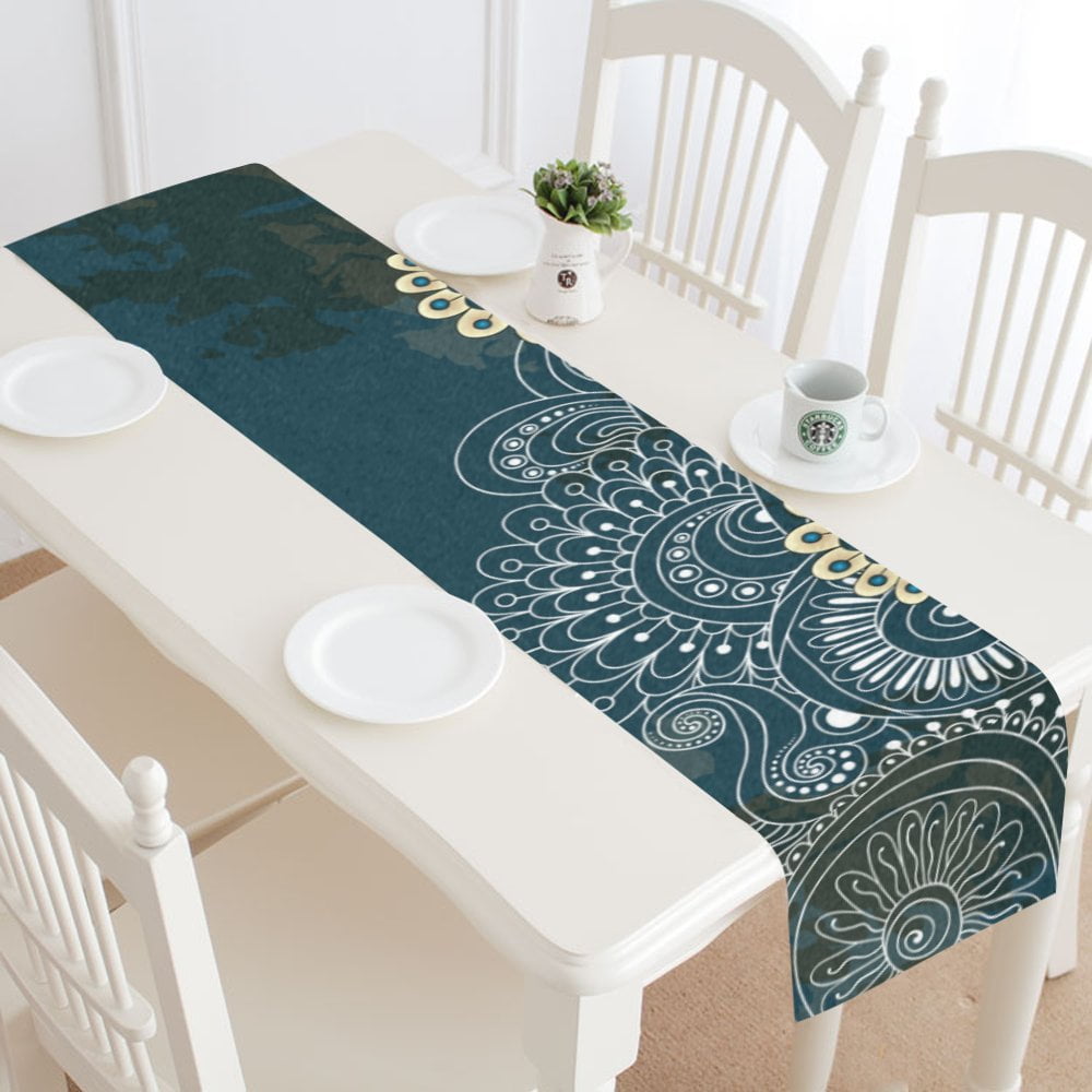 YUSDECOR Elegant Flowers Table Runner for Wedding Party Banquet Decoration 14x72 inch Walmart