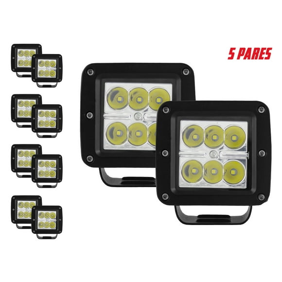 5 Juegos De Faros Con Estrobo Blanco 6 Leds 24w TUNELIGHT-RENOVATIO
