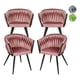 thumbnail image 1 of Set 4 Sillas Comedor Tejidas Terciopelo Modernas Elegantes, 1 of 5