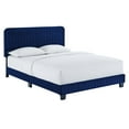 thumbnail image 2 of Modway Celine Channel Tufted Performance Velvet Full Platform Bed in Navy, 2 of 8