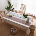 thumbnail image 1 of Cotton Linen Rectangle Tablecloth Table Cloth Heavy Weight Cotton Linen Dust-Proof Table Cover for Party Table Cover Kitchen Dinning(Blue,110*110cm), 1 of 6