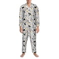 thumbnail image 3 of Honeii Puppy Pattern Mens Pajamas Set,2pcs Men's Lounge Long Sleeve Sleep Shirt and Pajama Bottoms Sleepwear Set,Mens Pjs Sets-Medium, 3 of 7