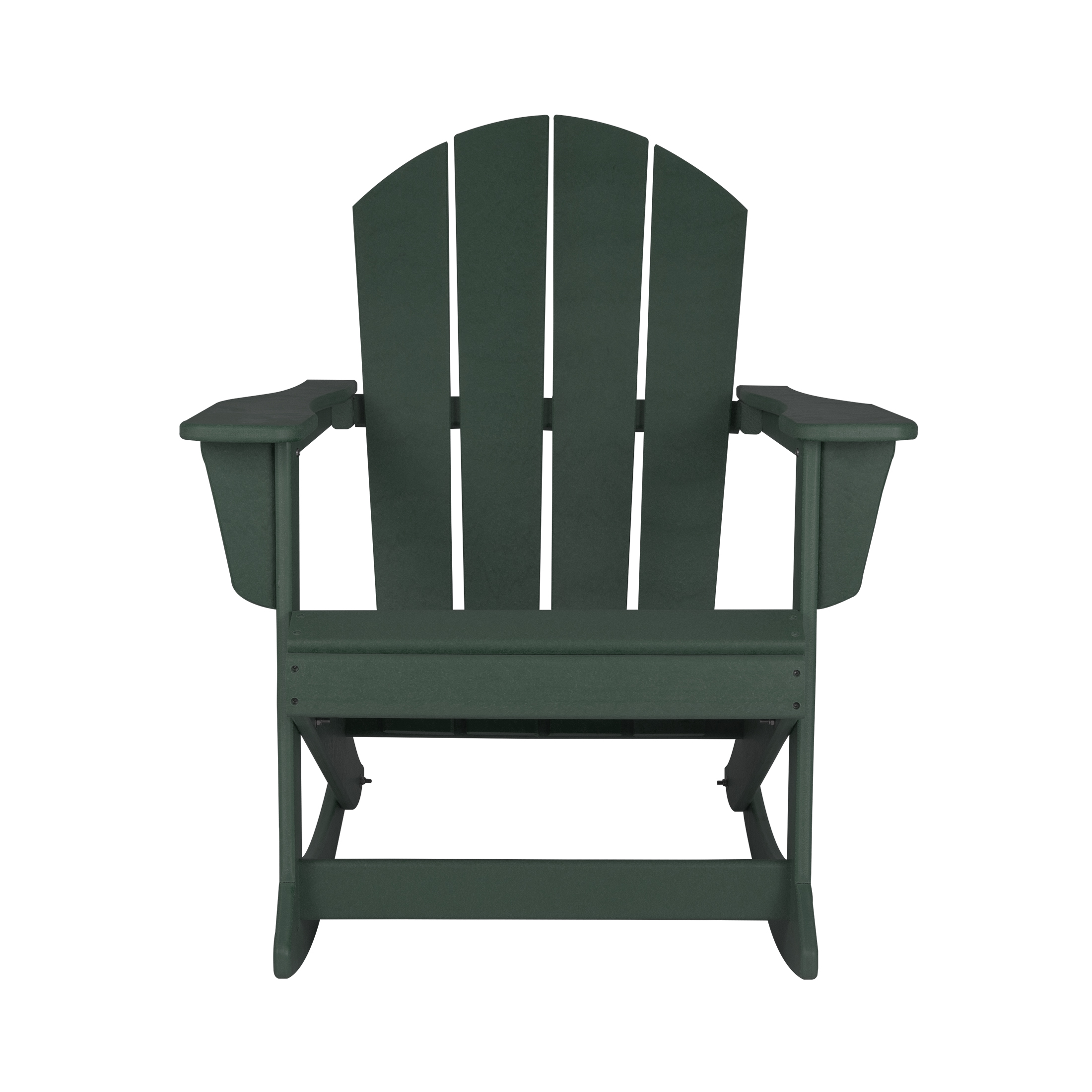 GARDEN Plastic Adirondack Rocking Chair for Outdoor Patio Porch Seating, Dark Green - image 5 of 7