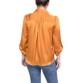 thumbnail image 3 of NY Collection Missy Tabbed Long Sleeve Satin Blouse, 3 of 4