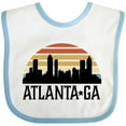 thumbnail image 3 of Inktastic Atlanta Georgia Skyline Vintage Boys or Girls Baby Bib, 3 of 4