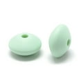 thumbnail image 2 of 100pcs Food Grade Eco-Friendly Silicone Beads Rondelle Pale Turquoise 12x6~7mm Hole: 2mm, 2 of 2