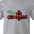 thumbnail image 4 of Inktastic Merry Christmas Buffalo Plaid Cross with Snowflakes Youth T-Shirt, 4 of 5