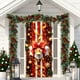 thumbnail image 3 of Cubierta de puerta de Navidad de 35 X 71 pulgadas, patrón de Santa Claus, decoración de fiesta de festival, 3 of 6