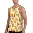 thumbnail image 2 of Lsque Cute Chicken Pattern Mens Tank Tops Muscle Athletic Quick Dry Sleeveless Workout Fitness T Shirts Beach Tank Top, Loose-fit Sleeveless Shirt for Men-X-Large, 2 of 7